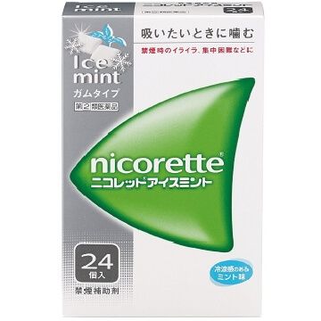 【指定第2类医药品】nicorette 尼古清口香糖 冰凉薄荷味 24个