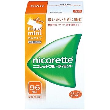【指定第2類医薬品】ニコレット フルーティミント 96個入