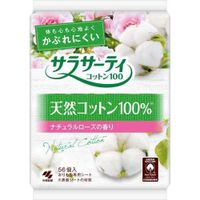 Kobayashi Pharmaceutical Sarasaty Cotton 100, Natural Rose Scent, 56 Count