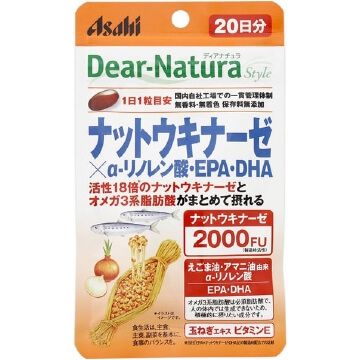 낫토키나아제 × 알파 리놀렌산・EPA・DHA 20정