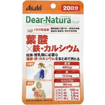 朝日食品集團 Dear Natura 朝日 Dear-Natura S 葉酸x鐵x鈣 40粒
