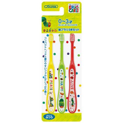 Very Hungry Caterpillar 3P Toothbrush for Babies TB4T