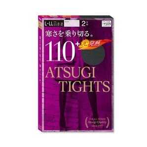 ATSUGI褲襪110旦黑L-LL2雙組