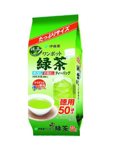 One-pot green tea containing green tea bag 50 bags