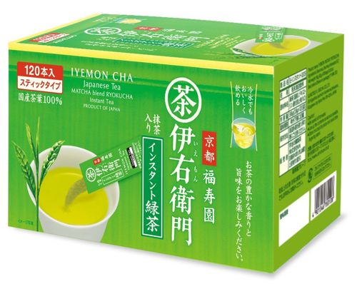 Ujinotsuyu Iyemon Instant Green Tea Powder Sticks (Pack of 120)