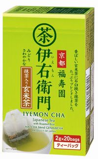 Uji no Tsuyu Iyemon Brown Rice Tea with Matcha Tea Bags 20P