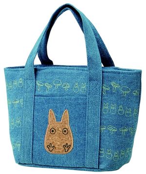 Denim bag with Totoro cork pocket KBCO3