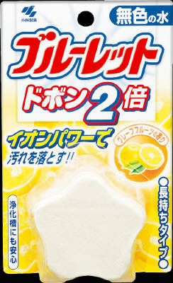 小林製薬 ブルーレットドボン2倍 120g 無色グレープフルーツの香り