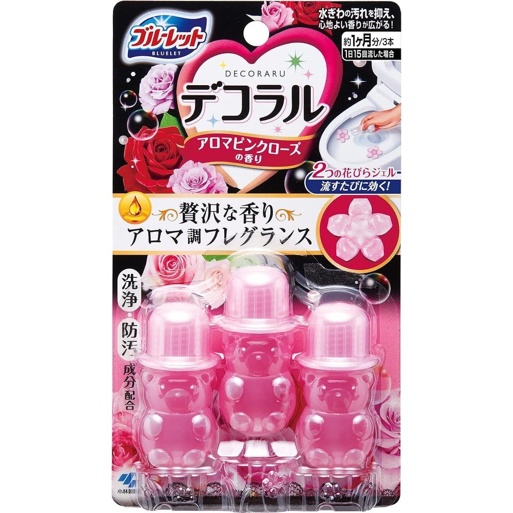 Kobayashi Pharmaceutical Bluelet Decoral (7.5 g × 3 pieces), Aroma Pink Rose Scent