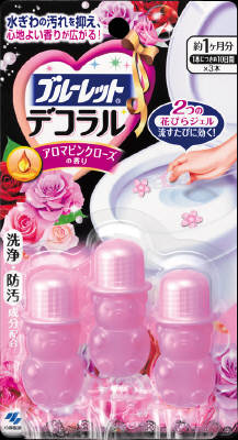小林製藥 BLUELET 小林製藥 BLUELET小熊造型馬桶清潔芳香花瓣凝膠 (7.5gx3個裝) 粉紅玫瑰