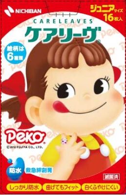 Nichiban Kearivu waterproof type character junior size 16 sheets Peko-chan