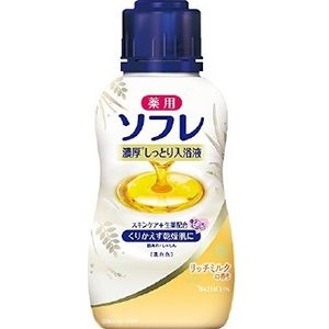 厚滋潤沐浴液480毫升豐富的牛奶Basukurin藥用SOFRE香味