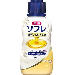 バスクリン 薬用ソフレ濃厚しっとり入浴液 480ml リッチミルクの香り