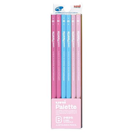 三菱铅笔 Unipalette 书写铅笔 K556 B 粉彩粉色