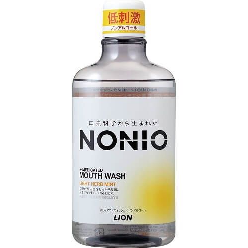 Lion NONIO mouthwash non-alcoholic light herb mint 600ml mouthwash [quasi-drugs]