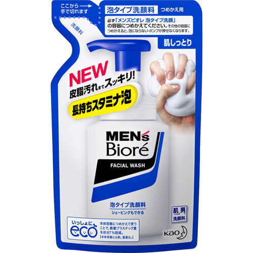 花王 Men's Biore/蜜妮男士 130毫升筆芯MEN'S碧柔泡沫型潔面包裝