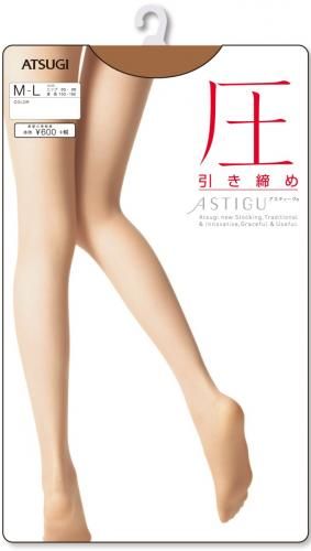 ATSUGI(아츠기) ASTIGU(아스티그) 스타킹 (압박 타입) 블랙 M-L
