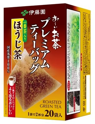 Oi Ocha Premium Tea Bags Hojicha (Roasted Green Tea) with First Flush Leaves (20 Tea Bags)