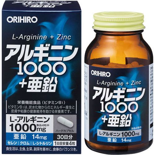 Orihiro arginine 1000 + zinc 120 capsules