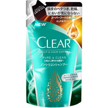 Clear Pure & Clean 无硅油洗发水补充装 300g