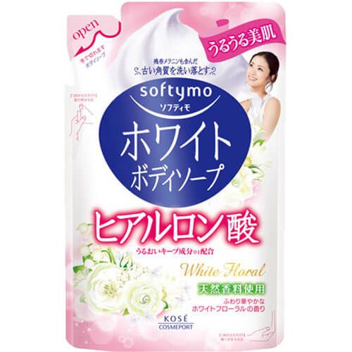 SOFTYMO 420ml refill White Body Soap hyaluronic acid