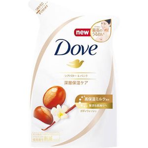Dove Body Wash Shea Butter & 340g Refill vanilla