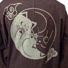 High-quality pongee woven work clothes, Tomoe Cat, brown, LL size