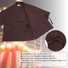 High-quality pongee woven work clothes, Tomoe Cat, brown, LL size