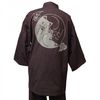 High-quality pongee woven work clothes, Tomoe Cat, brown, LL size