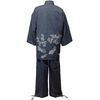 High-quality pongee woven work clothes, goldfish pattern, gray, L