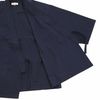 High-quality pongee woven samue, navy blue, L