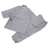 High-quality pongee woven samue, light gray, size LL