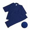 High-quality pongee woven work clothes, crescent moon cat, blue and navy, L