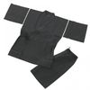 Shijira weave discharge dyed jinbei (front facing cat, grey) LL
