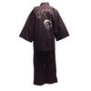 Soft plain weave work clothes with the wind god and thunder god on the back (brown) L