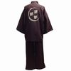 Soft plain weave work clothes, crescent moon houndstooth (brown) LL