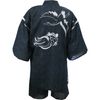 Shijira-woven Jinbei Crane and Turtle Black M