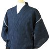 Shijira-woven Jinbei with Vine Chrysanthemum (Black) LL