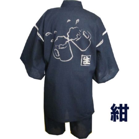 Shijira-ori Jinbei Draft Beer (Cheers) (Black) M