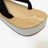 Geta sandals, tatami-soled (black), L