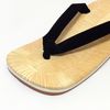 Geta sandals, tatami-soled (black), L