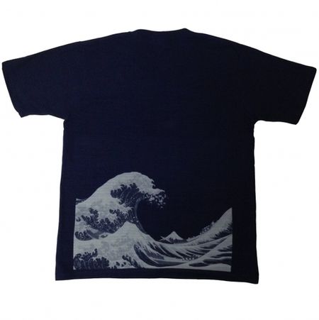 メンズTシャツ 波(紺)M