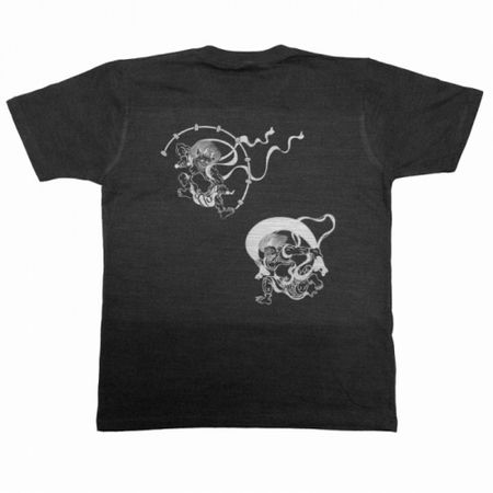 メンズTシャツ 風神雷神 黒 M