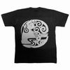 メンズTシャツ 波唐草猫 黒 L
