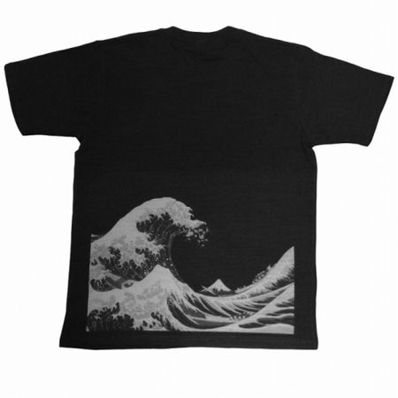 メンズTシャツ 波 黒 M