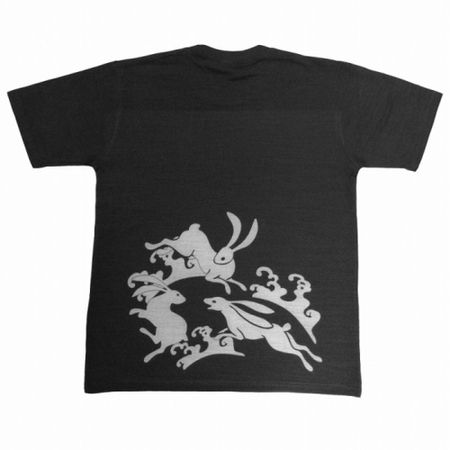 メンズTシャツ 花猫 黒 M