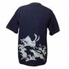 メンズTシャツ 花猫 黒 M