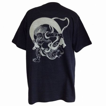 メンズTシャツ 風神 黒 M