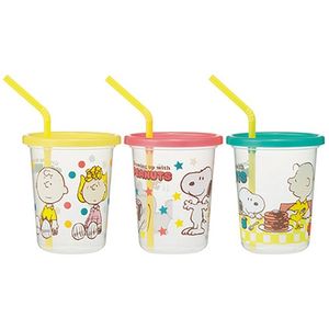 Snoopy mix straw with a tumbler three SIH3ST