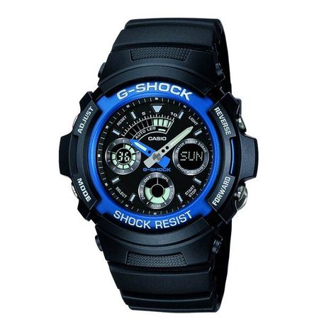 CASIO 手錶 G-SHOCK STANDARD 標準款 指針/數位雙顯組合型號 AW-591-2AJF